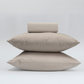 Beige Fitted Bed Sheet Set