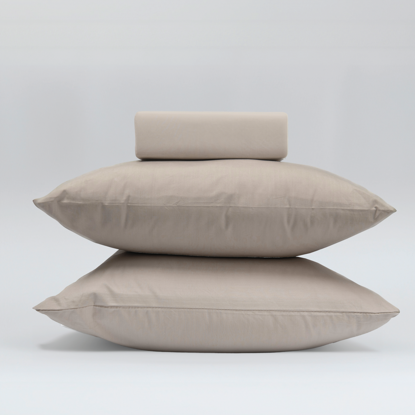 Beige Fitted Bed Sheet Set