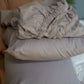 Beige Fitted Bed Sheet Set